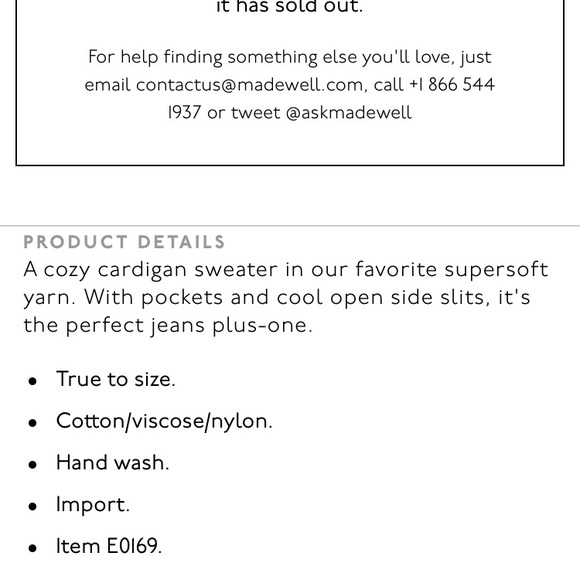 Madewell Landscape Cardigan Beige XS EUC - Picture 4 of 8